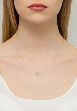 Colier Aur 14K cu Diamant Natural 0.01 ct - Img 3