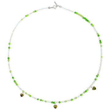 Colier Hearty Green din Argint 925 cu cristale - Img 2