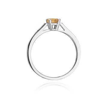 Inel Aur 14K cu Citrin 0.60 ct si Diamante Naturale 0.04 ct - Img 7