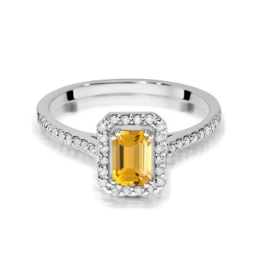 Inel Aur 14K cu Citrin 0.60 ct si Diamante Naturale 0.19 ct - Img 10