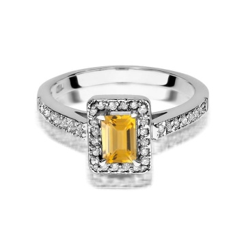 Inel Aur 14K cu Citrin 0.60 ct si Diamante Naturale 0.22 ct - Img 10