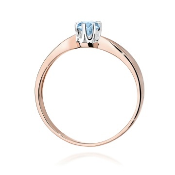 Inel Aur 14K cu Diamant Albastru de Laborator 0.50 ct - Img 6
