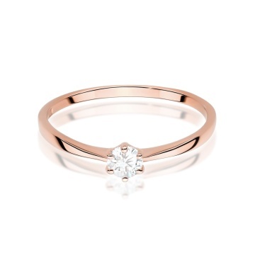 Inel Aur 14K cu Diamant de Laborator 0.20 ct - Img 6