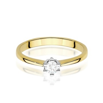 Inel Aur 14K cu Diamant de Laborator 0.20 ct - Img 2