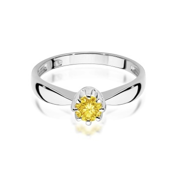 Inel Aur 14K cu Diamant Galben de Laborator 0.30 ct - Img 10