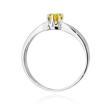Inel Aur 14K cu Diamant Galben de Laborator 0.50 ct - Img 9