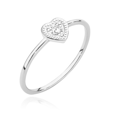 Inel Aur 14K cu Diamant Natural 0.02 ct - Img 9