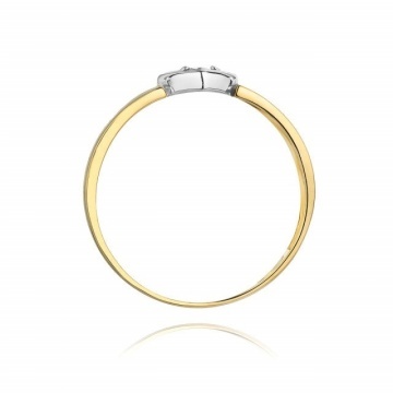 Inel Aur 14K cu Diamant Natural 0.04 ct - Img 3