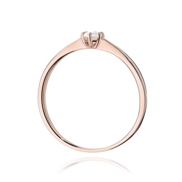 Inel Aur 14K cu Diamant Natural 0.10 ct - Img 7