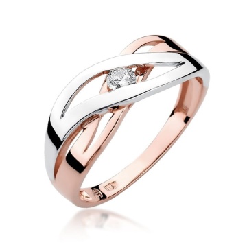 Inel Aur 14K cu Diamant Natural 0.10 ct - Img 8