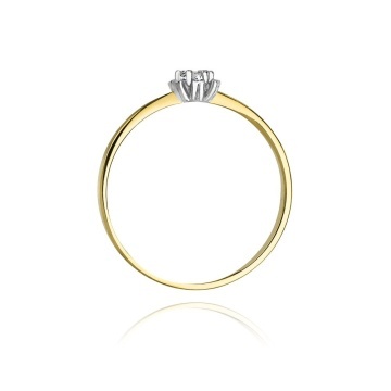 Inel Aur 14K cu Diamant Natural 0.10 ct - Img 3