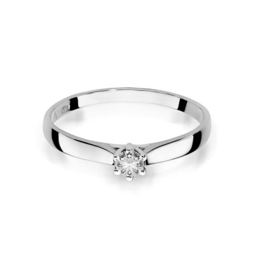 Inel Aur 14K cu Diamant Natural 0.12 ct - Img 10