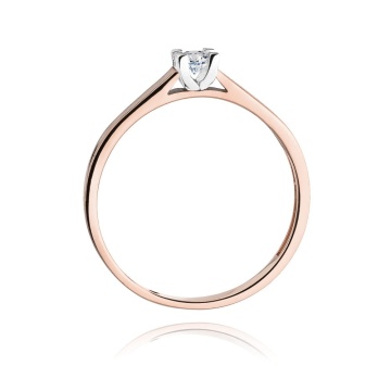 Inel Aur 14K cu Diamant Natural 0.12 ct - Img 11