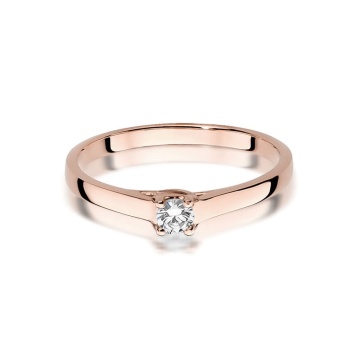 Inel Aur 14K cu Diamant Natural 0.12 ct - Img 8