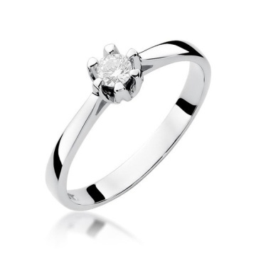 Inel Aur 14K cu Diamant Natural 0.12 ct - Img 5