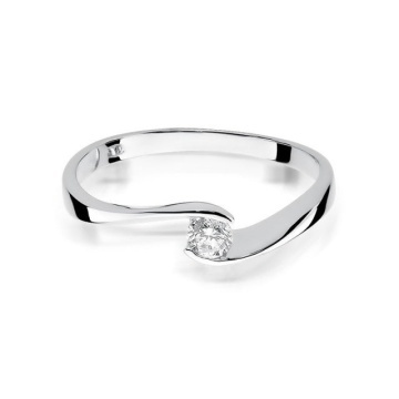 Inel Aur 14K cu Diamant Natural 0.13 ct - Img 5