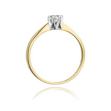 Inel Aur 14K cu Diamant Natural 0.20 ct - Img 3