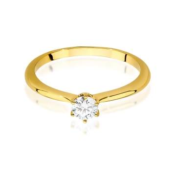 Inel Aur 14K cu Diamant Natural 0.40 ct - Img 2