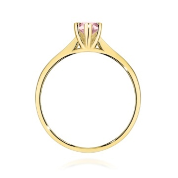 Inel Aur 14K cu Diamant Roz de Laborator 0.30 ct - Img 3