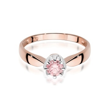 Inel Aur 14K cu Diamant Roz de Laborator 0.50 ct - Img 5