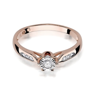 Inel Aur 14K cu Diamante de Laborator 0.13 ct - Img 6