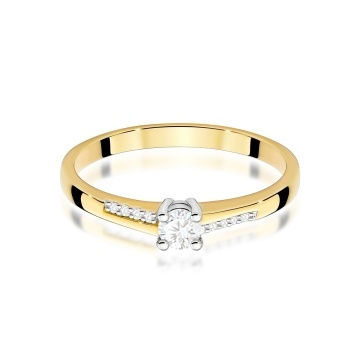 Inel Aur 14K cu Diamante de Laborator 0.19 ct - Img 2