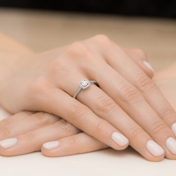 Inel Aur 14K cu Diamante de Laborator 0.21 ct - Img 11