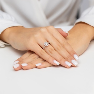 Inel Aur 14K cu Diamante de Laborator 0.79 ct - Img 8