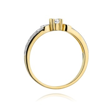 Inel Aur 14K cu Diamante Naturale 0.13 ct - Img 3