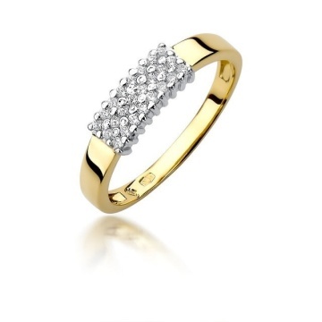 Inel Aur 14K cu Diamante Naturale 0.21 ct - Img 1
