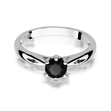 Inel Aur 14K cu Diamante Naturale Albe si Negre 0.51 ct - Img 10