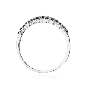 Inel Aur 14K cu Diamante Naturale Negre 0.33 ct - Img 6