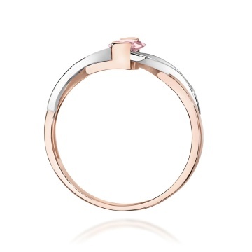 Inel Aur 14K cu Diamante Roz de Laborator 0.55 ct - Img 7