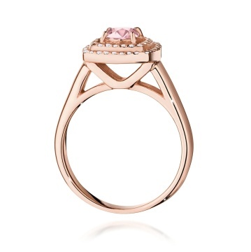 Inel Aur 14K cu Diamante Roz de Laborator 0.78 ct - Img 7