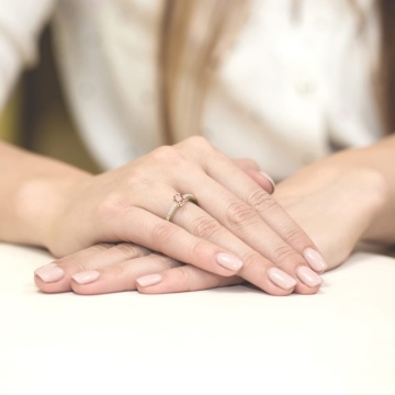Inel Aur 14K cu Morganit 0.40 ct si Diamante Naturale 0.05 ct - Img 3