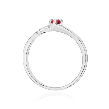Inel Aur 14K cu Rubin 0.15 ct si Diamante Naturale 0.04 ct - Img 10