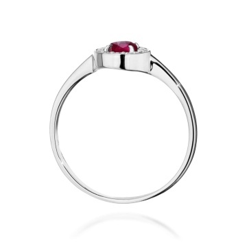 Inel Aur 14K cu Rubin 0.30 ct si Diamante Naturale 0.10 ct - Img 11