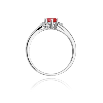 Inel Aur 14K cu Rubin 0.60 ct si Diamante Naturale 0.03 ct - Img 10