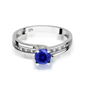 Inel Aur 14K cu Safir 0.50 ct si Diamante Naturale 0.03 ct - Img 10