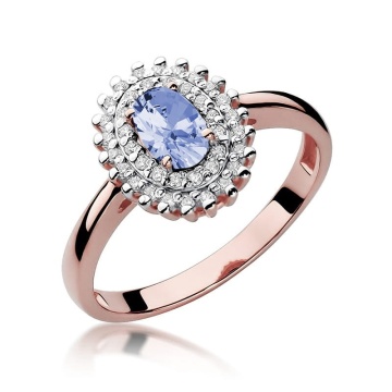 Inel Aur 14K cu Tanzanit 0.40 ct si Diamante Naturale 0.20 ct - Img 11
