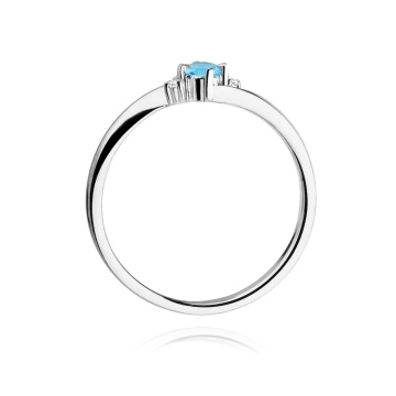 Inel Aur 14K cu Topaz Swiss 0.15 ct si Diamante Naturale 0.02 ct - Img 11