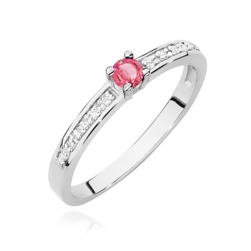 Inel Aur 14K cu Topaz Swiss 0.15 ct si Diamante Naturale 0.05 ct - Img 9