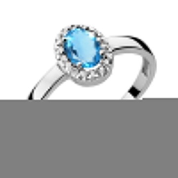 Inel Aur 14K cu Topaz Swiss 0.50 ct si Diamante Naturale 0.08 ct - Img 9