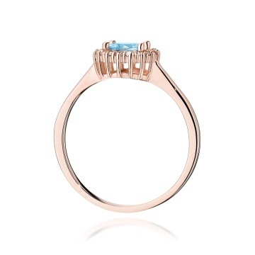 Inel Aur 14K cu Topaz Swiss 0.50 ct si Diamante Naturale 0.14 ct - Img 10