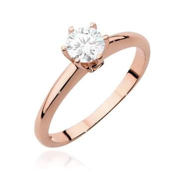 Inel Aur 14K cu White Sapphire 0.60 ct si Diamante Naturale 0.04 ct - Img 8