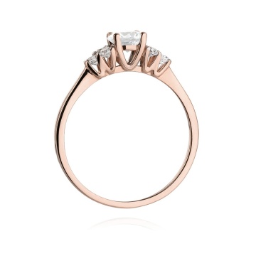 Inel Aur 14K cu White Sapphire 0.60 ct si Diamante Naturale 0.18 ct - Img 11