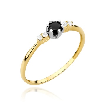 Inel Aur 14k cu Zircon Negru - Img 3