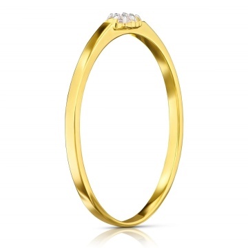 Inel Aur 8K Minimalist cu Zirconiu - Eleganță Subtilă - Img 2