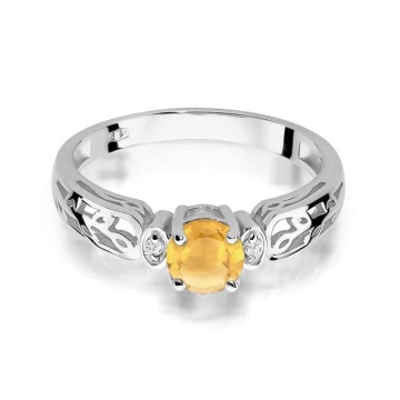 Inel Aur 9K cu Citrin 0.50 ct - Img 6