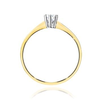 Inel Aur 9K cu Diamant de Laborator 0.15 ct - Img 3